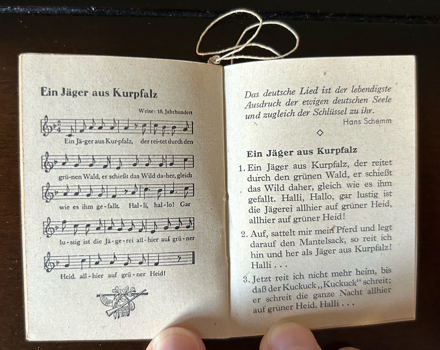WHW donation booklet - Das Deutsche Lied songbook, vol 1