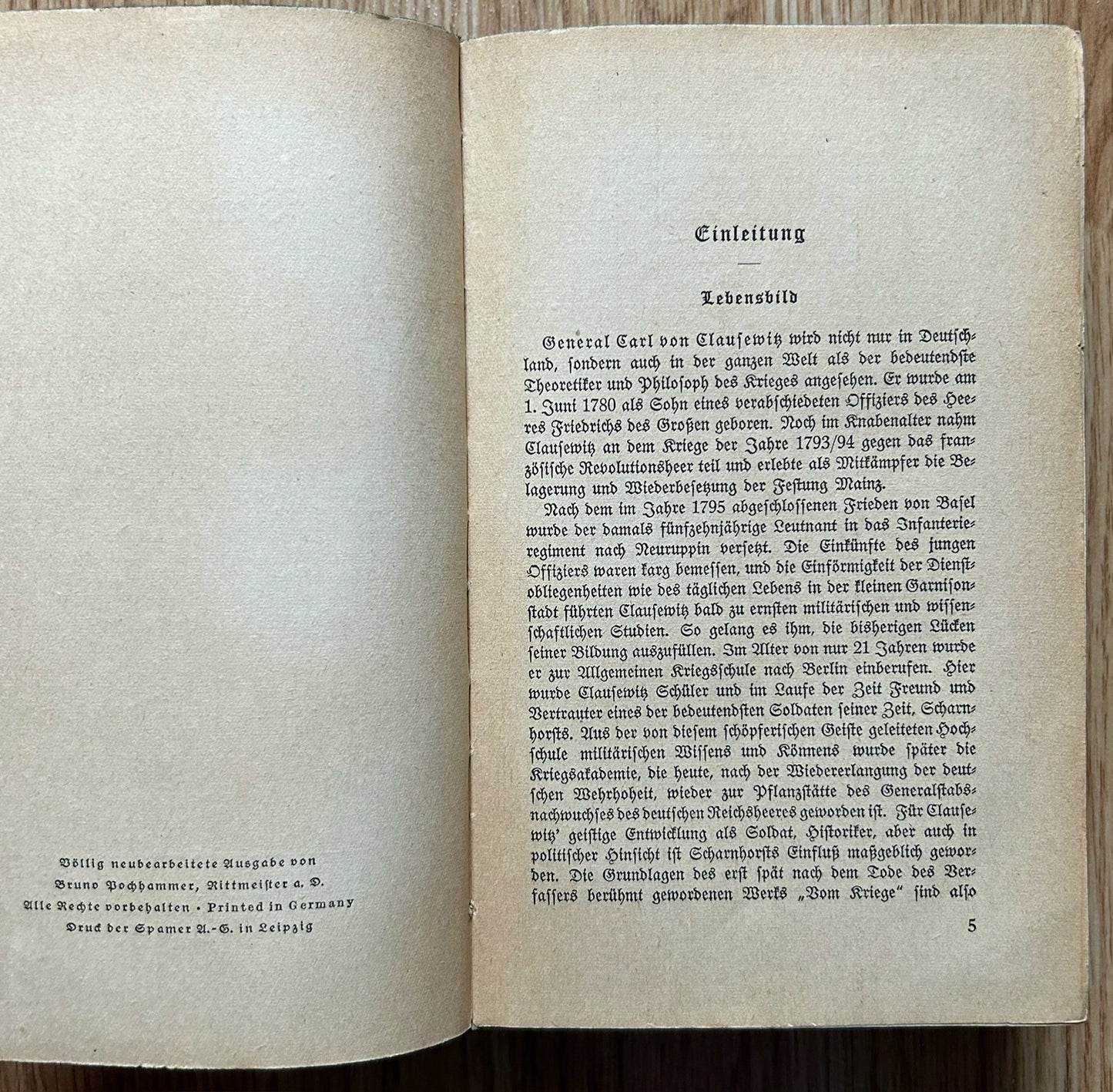 On War / Vom Kriege - Clausewitz, 1935 edition
