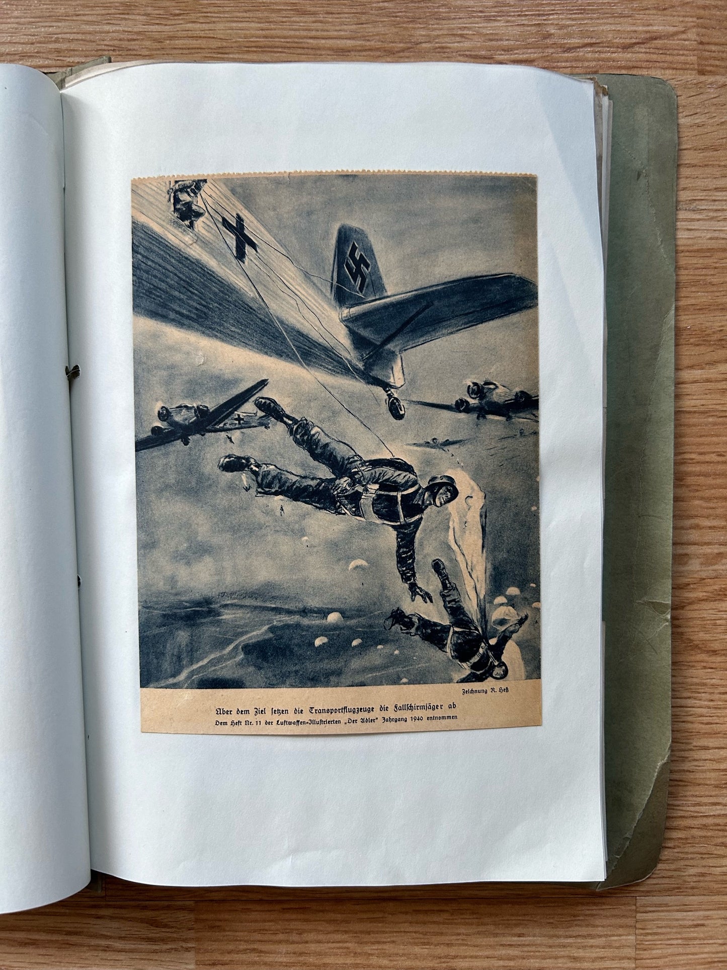 1942 German folder - postcards and newspaper clippings