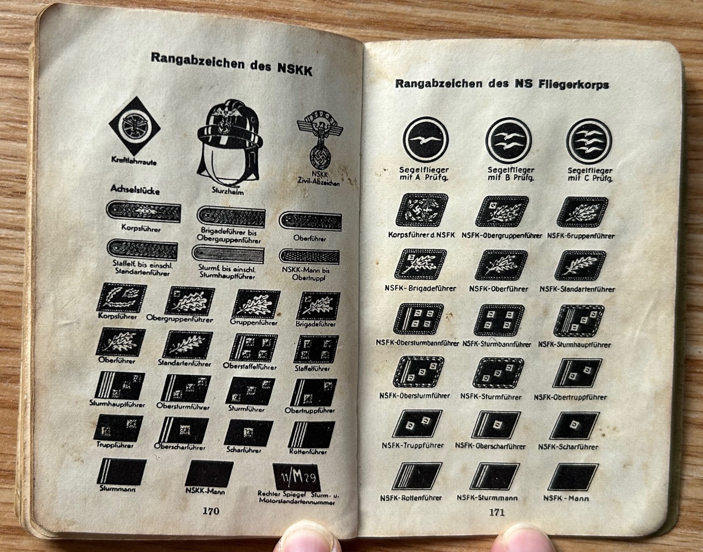 1939 pocket calendar - colourized reference pages