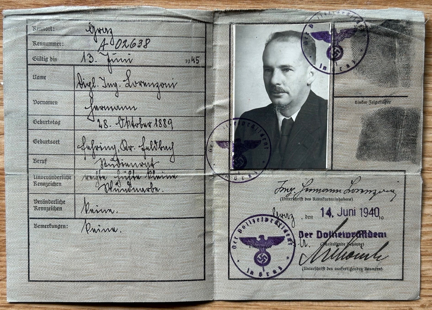 Document grouping - NSDAP member, Austrian engineer