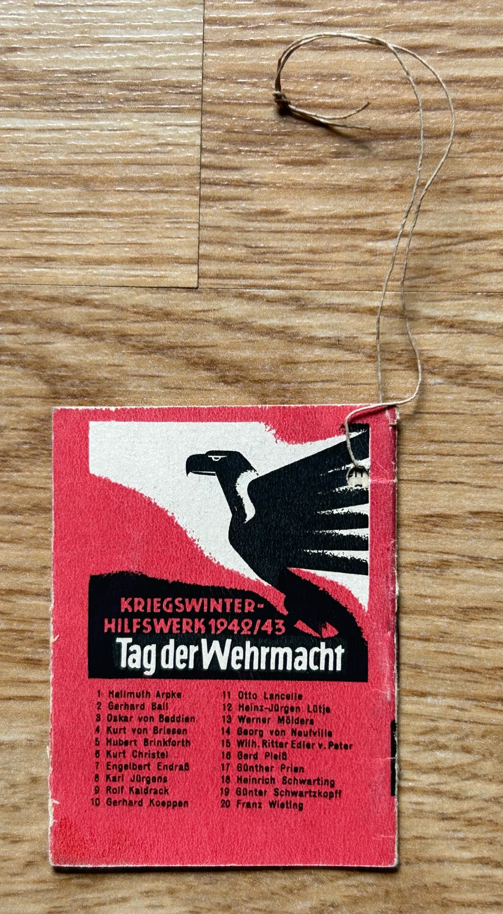 WHW donation booklet - Luftwaffe Ace Rolf Kaldrack