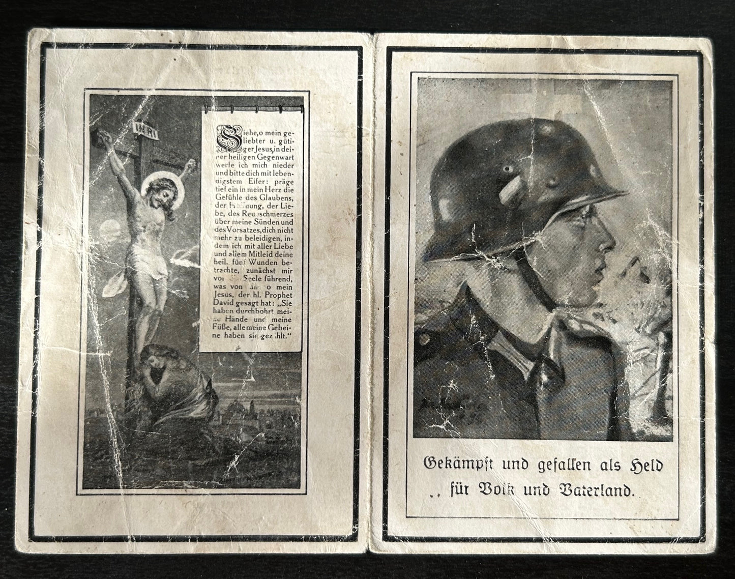 WW2 Death Card - Inf soldier, KIA Feb 42