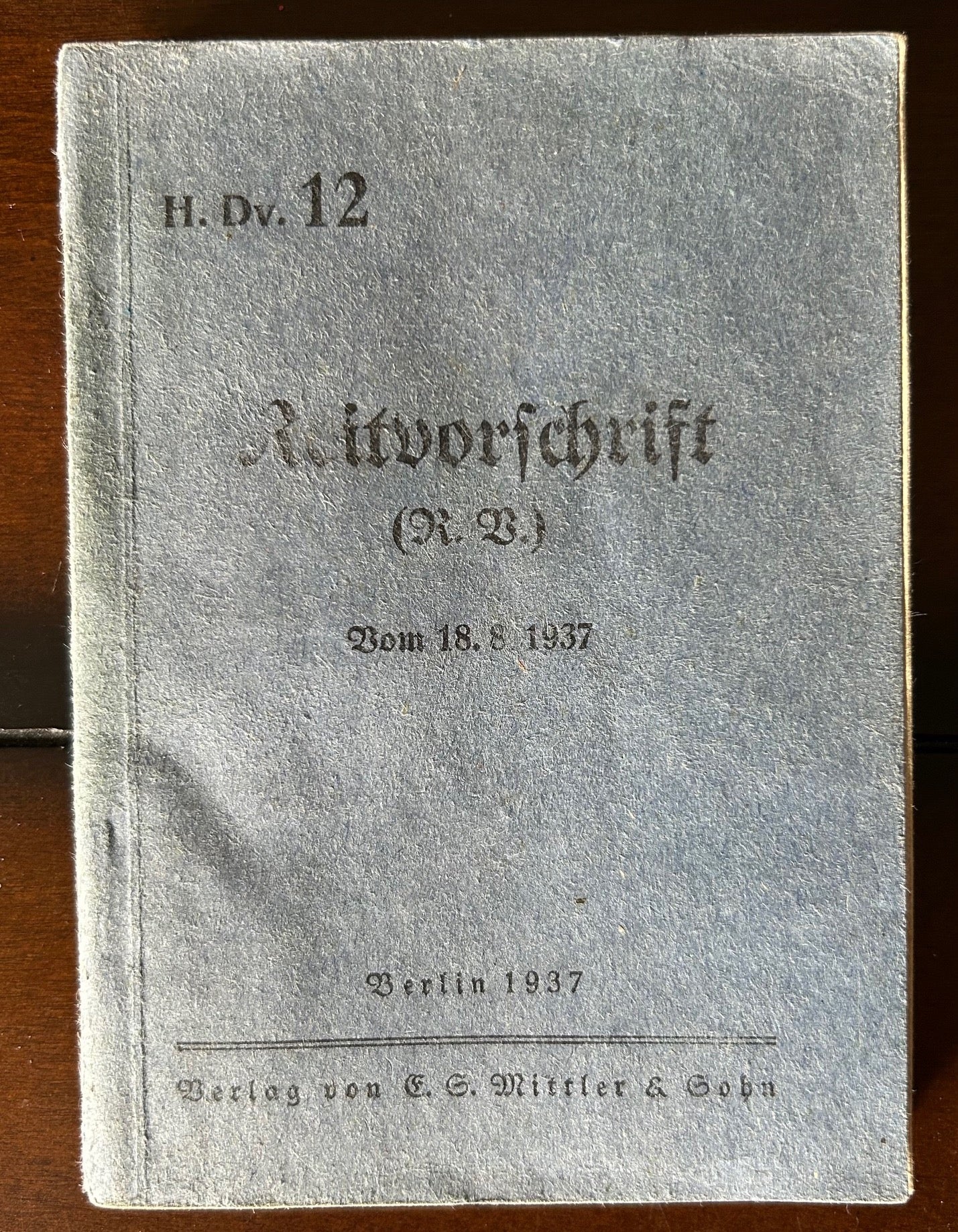 Reitvorschrift military cavalry instruction book 1937