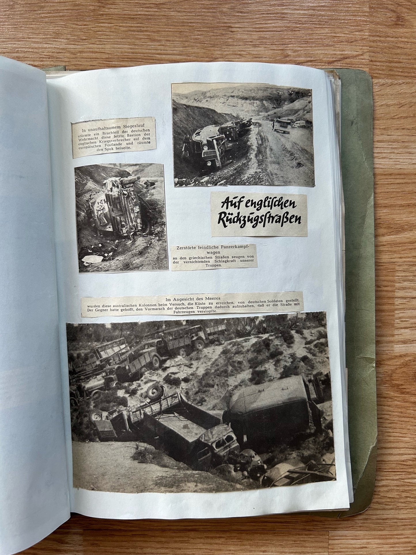 1942 German folder - postcards and newspaper clippings