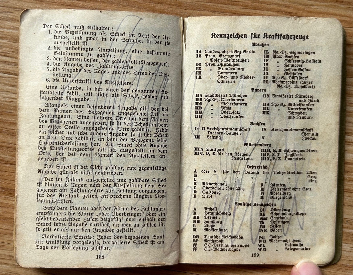 1939 pocket calendar - colourized reference pages