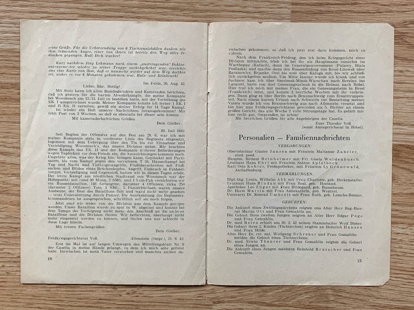 NSDAP Student alumni association booklet - 1942 veterans stories