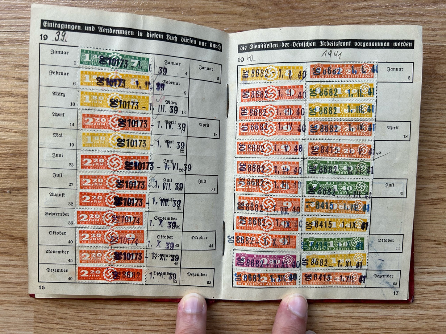 DAF member’s grouping - ID and song book