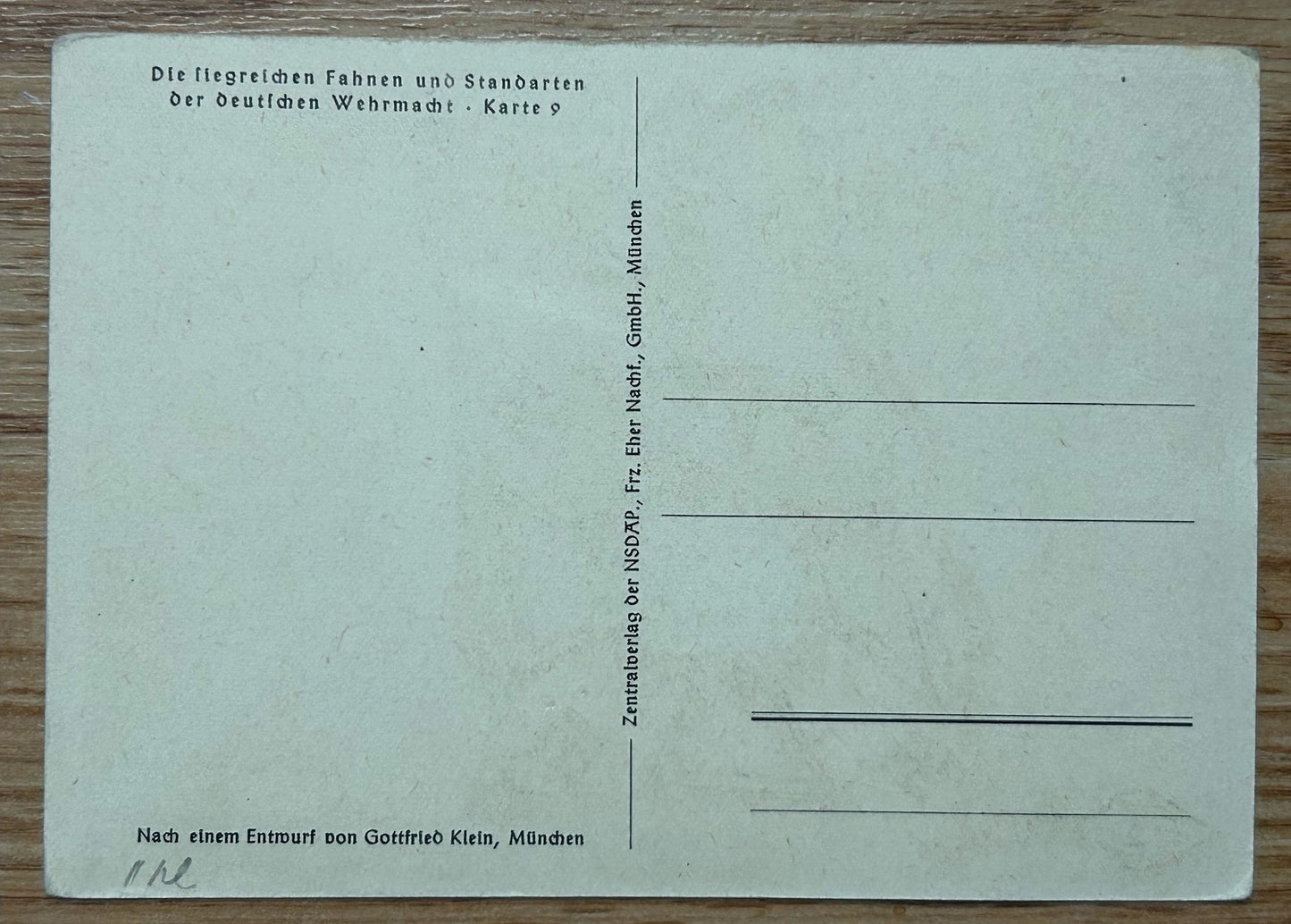 Signals troops art postcard - Gottfried Klein standards series
