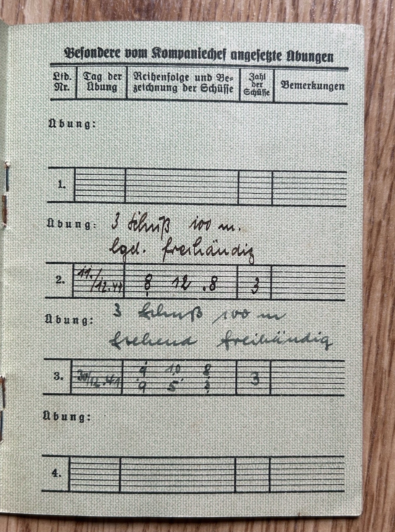 Schiessbuch / Target practice booklet - RAD member, occupied Czechia