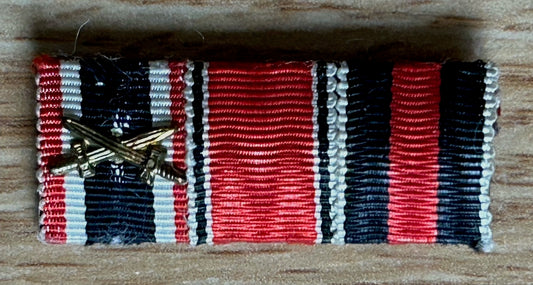 Three place ribbon bar - 2 campaign medals and KvK