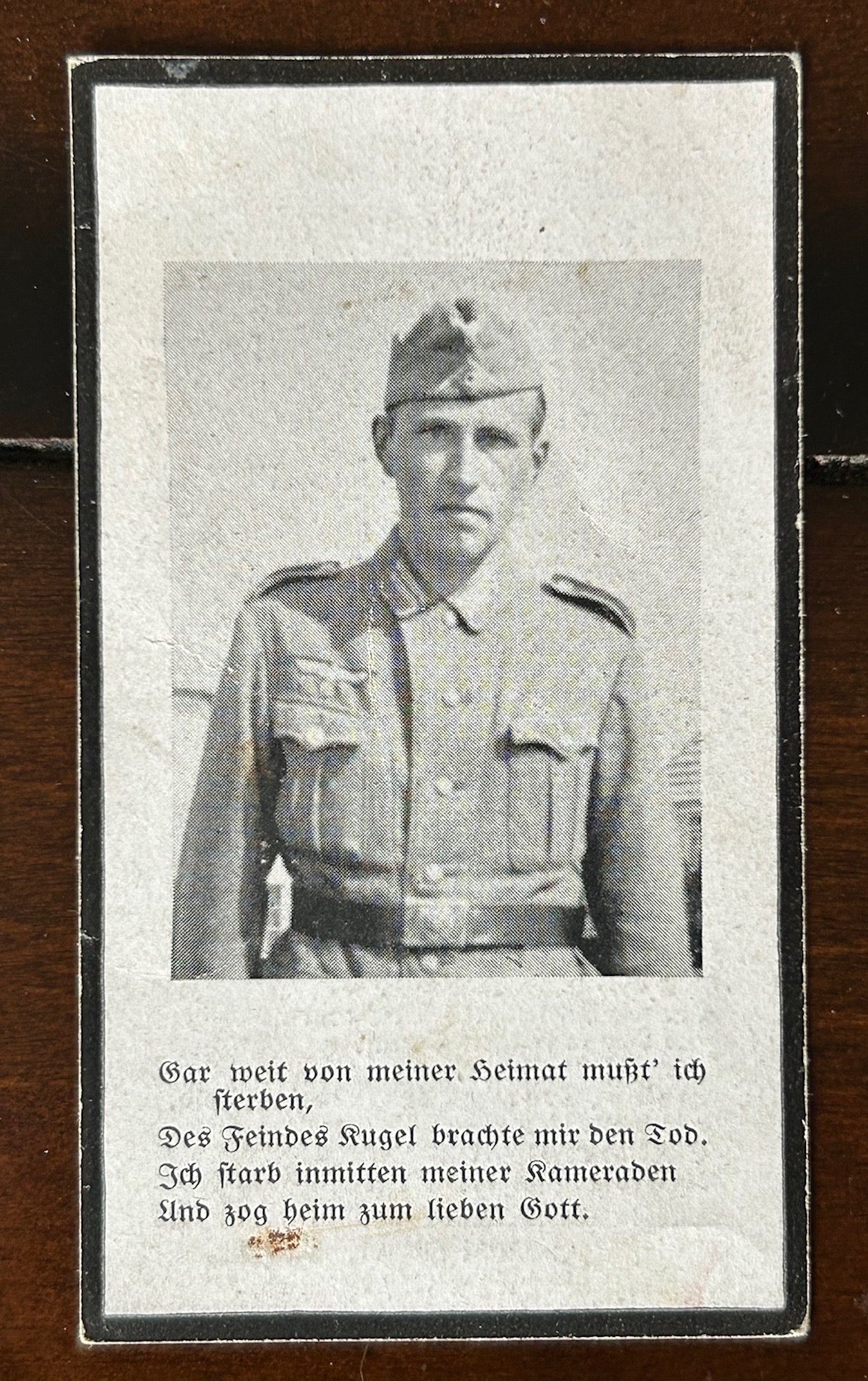 WW2 Death Card - Infantry, KIA Kharkov March 1942