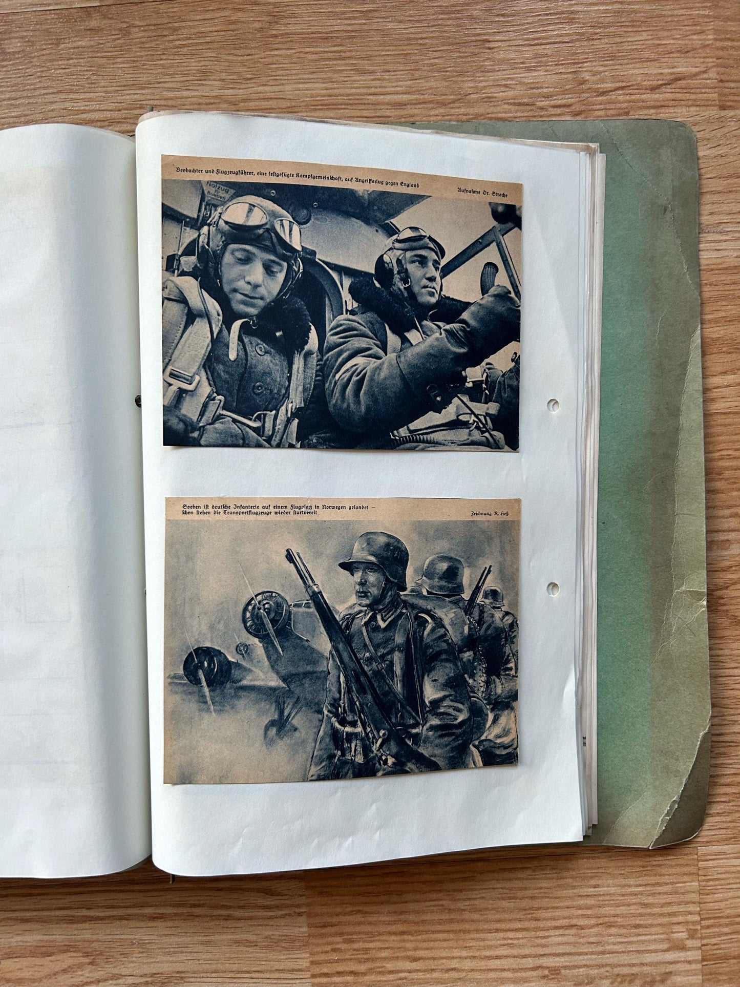 1942 German folder - postcards and newspaper clippings