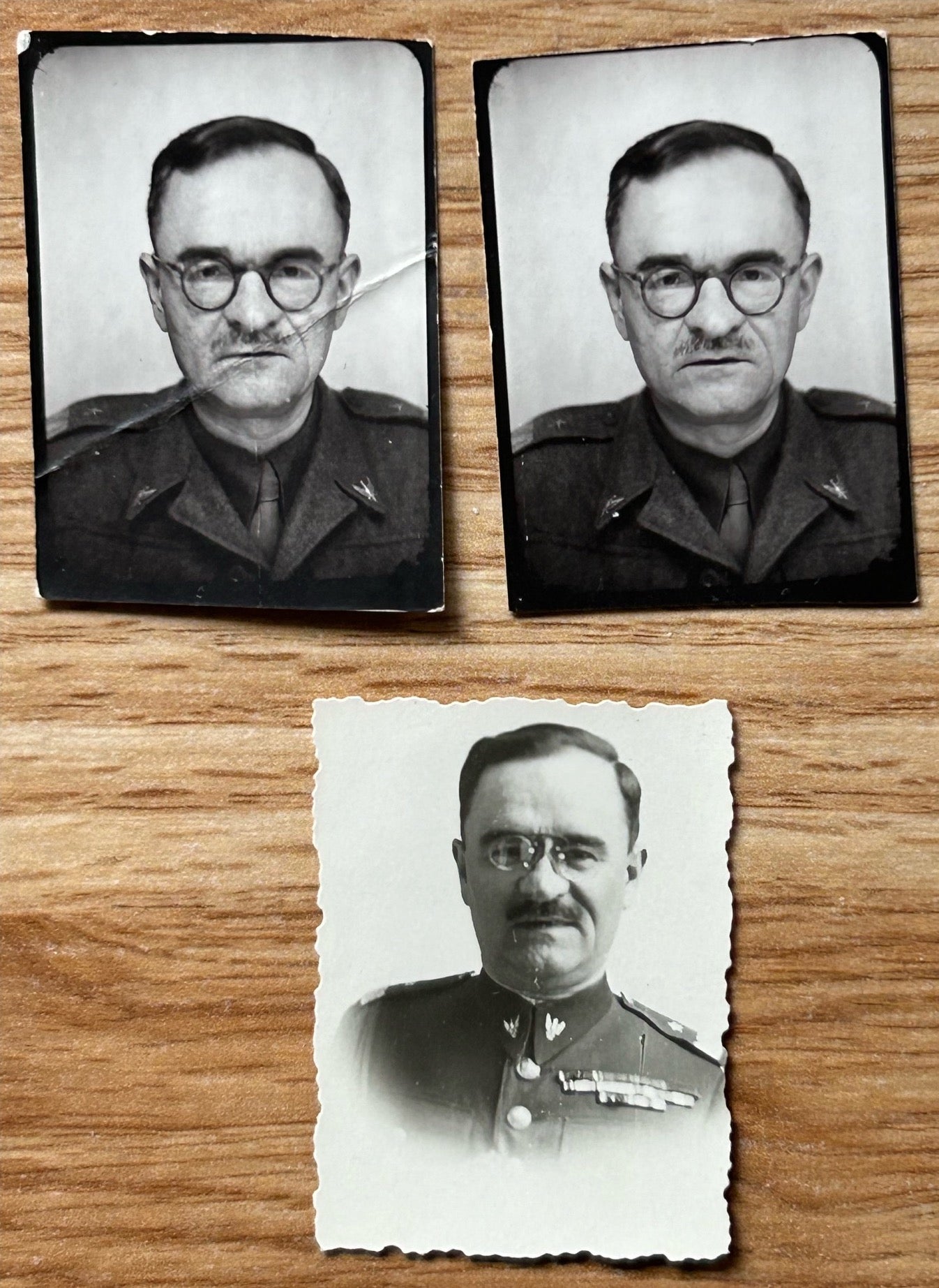 5 WW2 photos of Polish General in German captivity