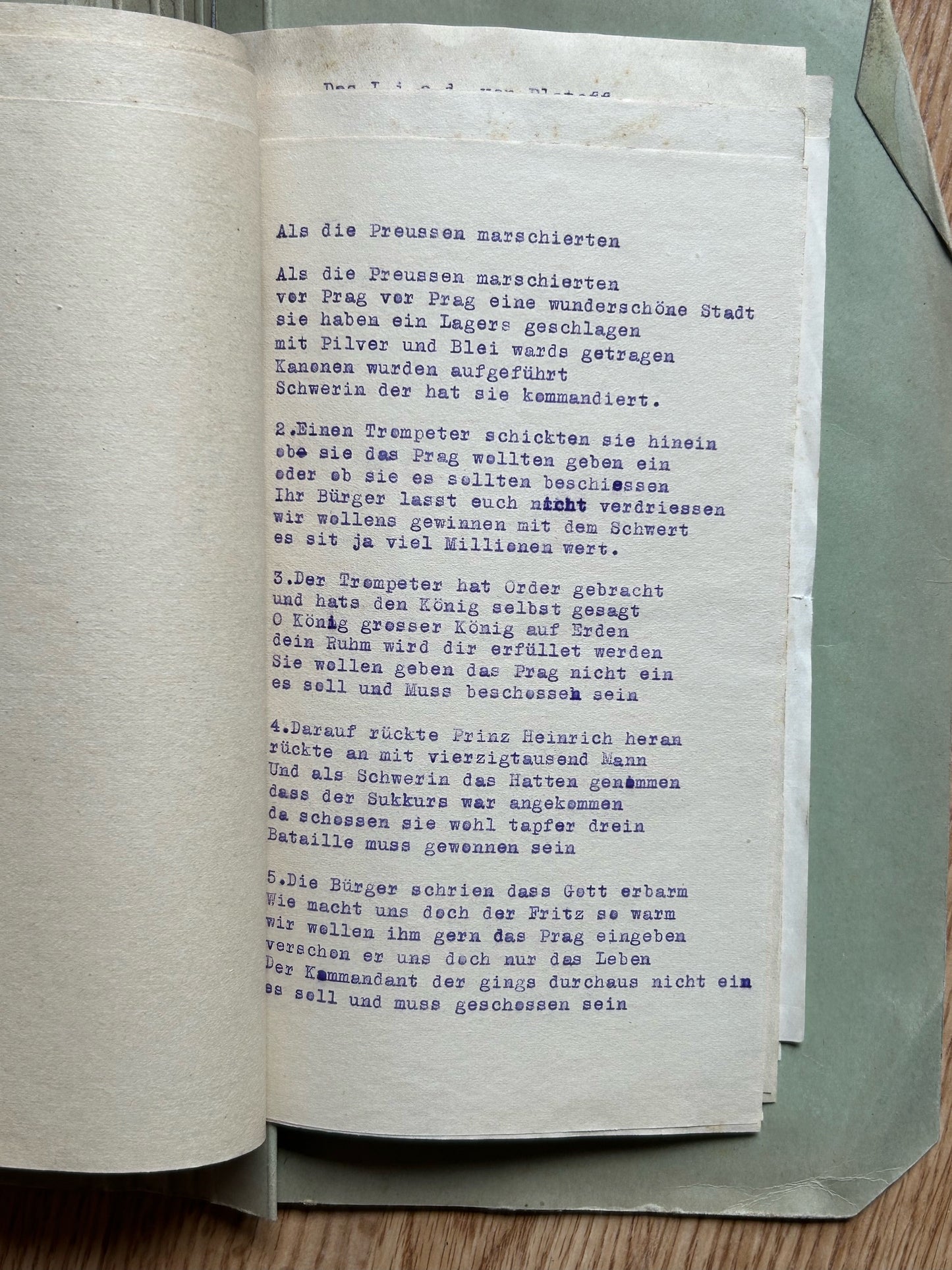 Folder of German Third Reich song sheets - HJ / NSDAP songs