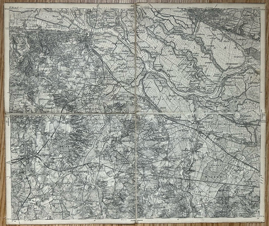 Pre-WW1 German military map - Harburg region, officer stamp