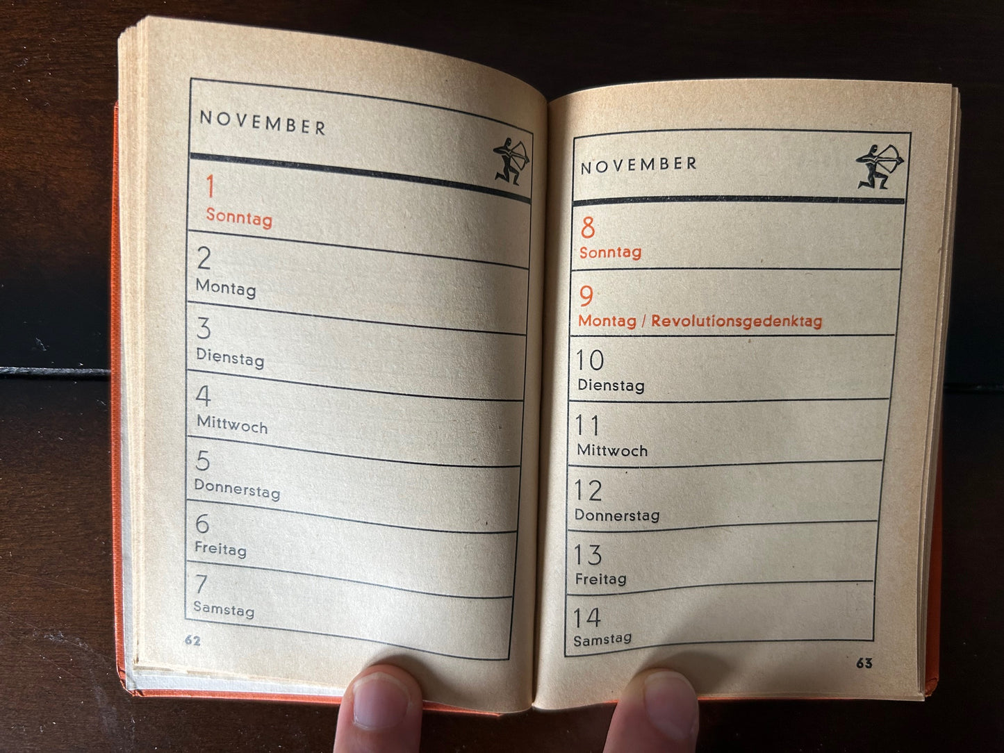1931 pocket calendar - SPD party / organization