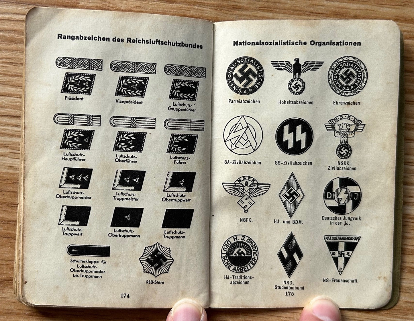 1939 pocket calendar - colourized reference pages