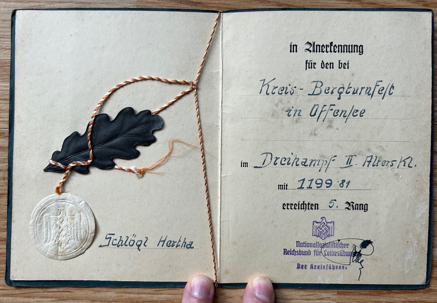 DRL award booklets - Austrian woman 1942