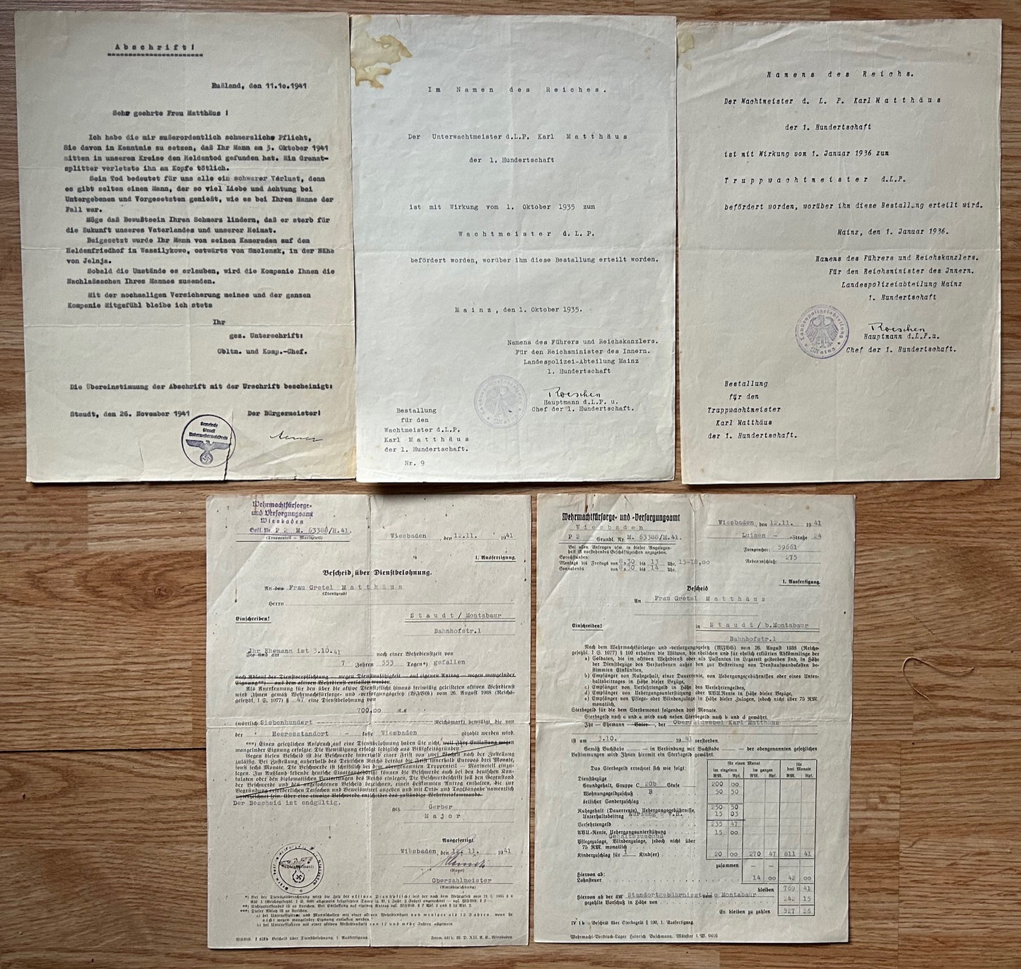 Wehrpass and medal grouping - Sergeant, KIA Battle of Moscow 41