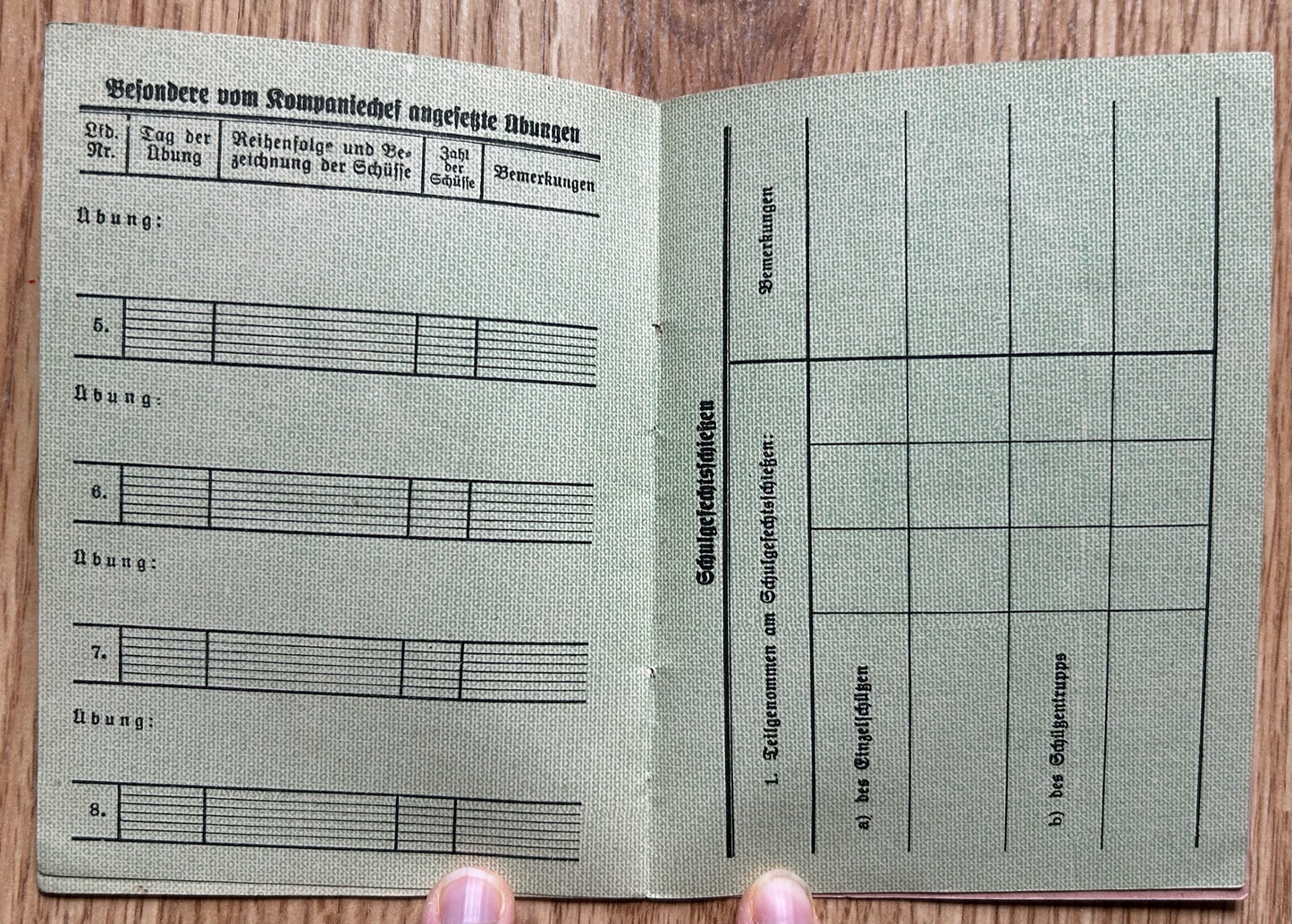 Schiessbuch / Target practice booklet - RAD member, occupied Czechia