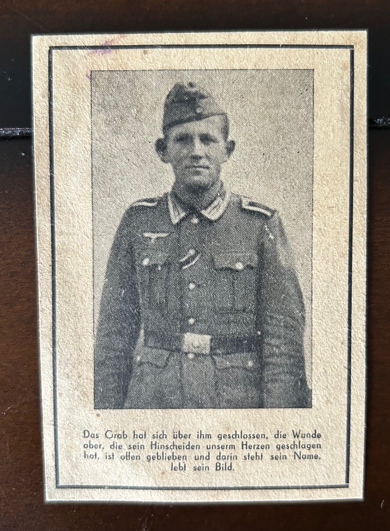 WW2 Death Card - Decorated anti-tank gunner NCO