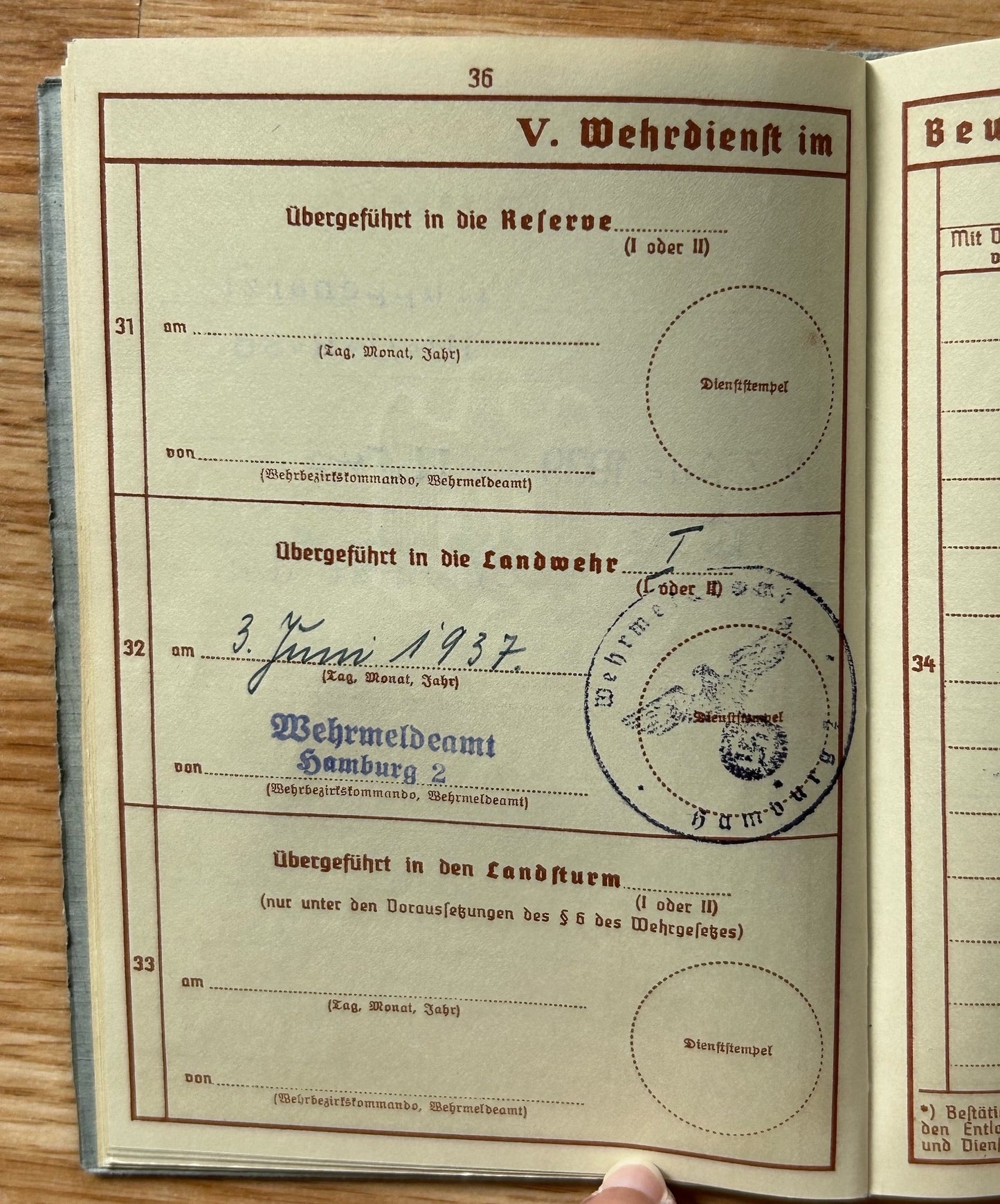Wehrpass - decorated WW1 veteran