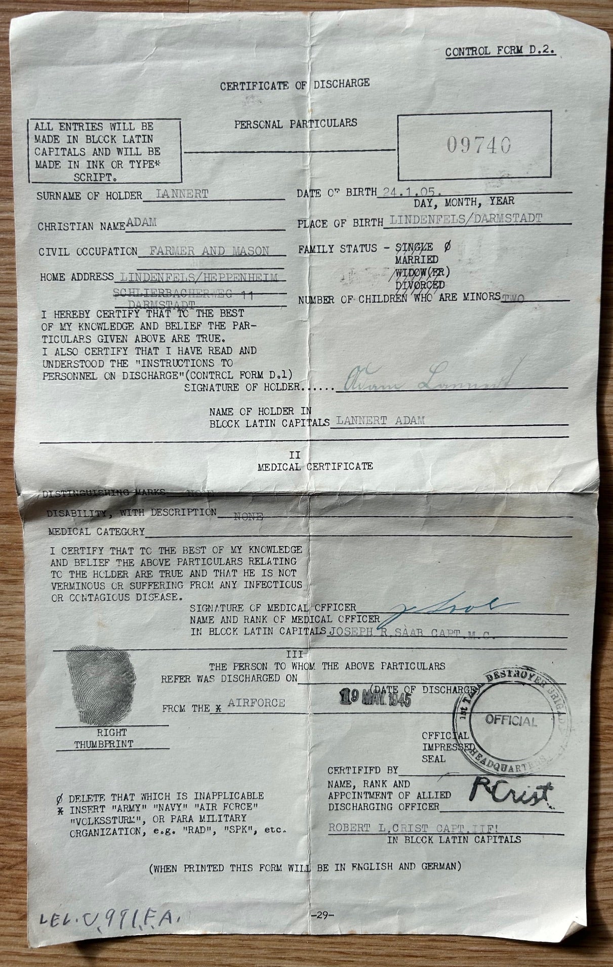 Eastern Front campaign medal grouping - Luftwaffe soldier