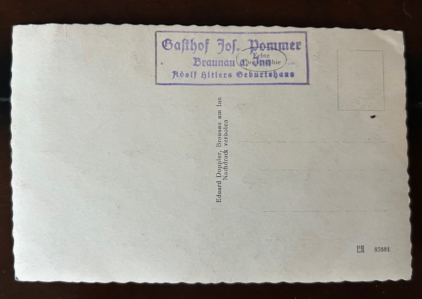 Hitler’s place of birth postcard - stamped