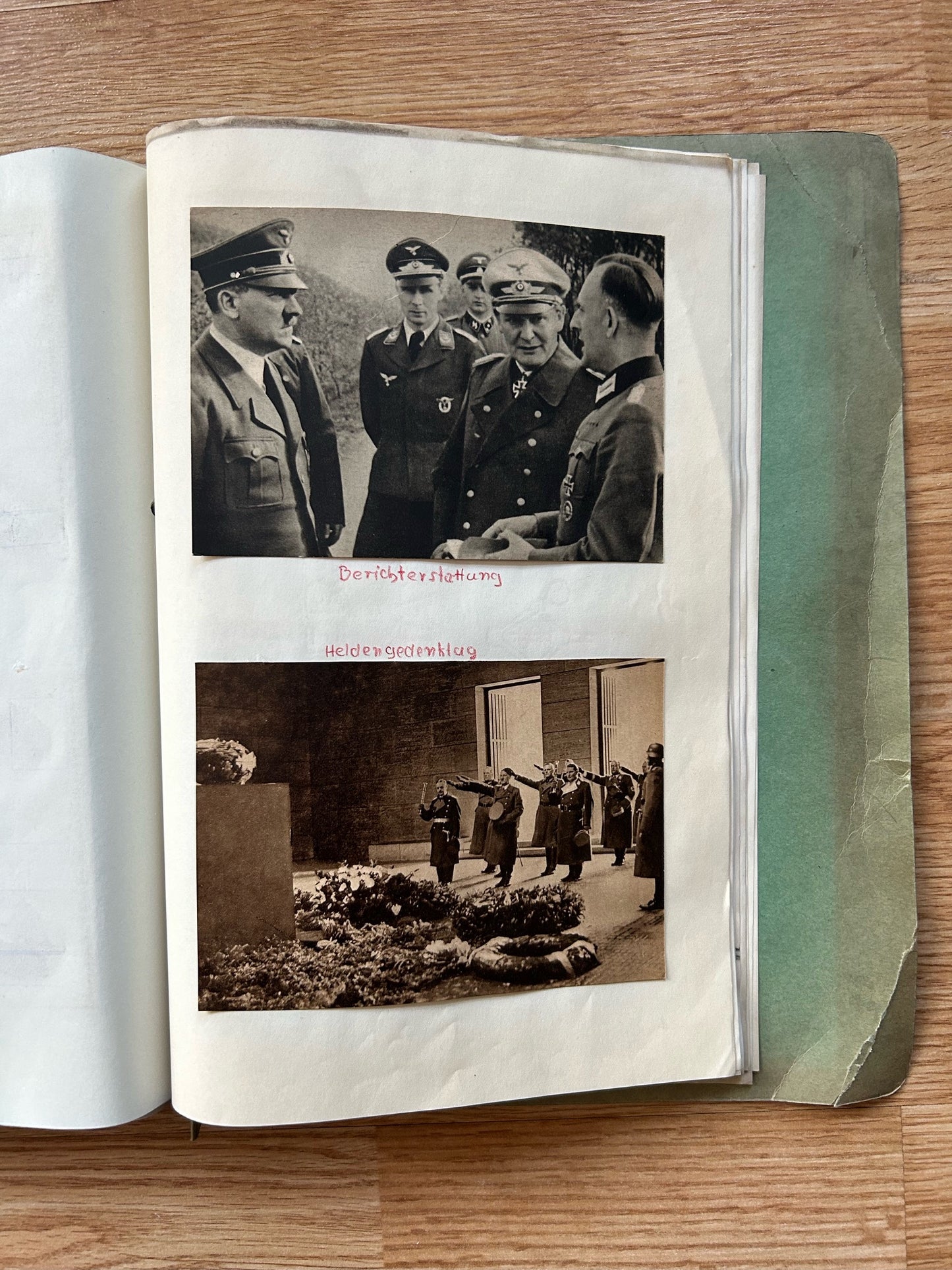 1942 German folder - postcards and newspaper clippings