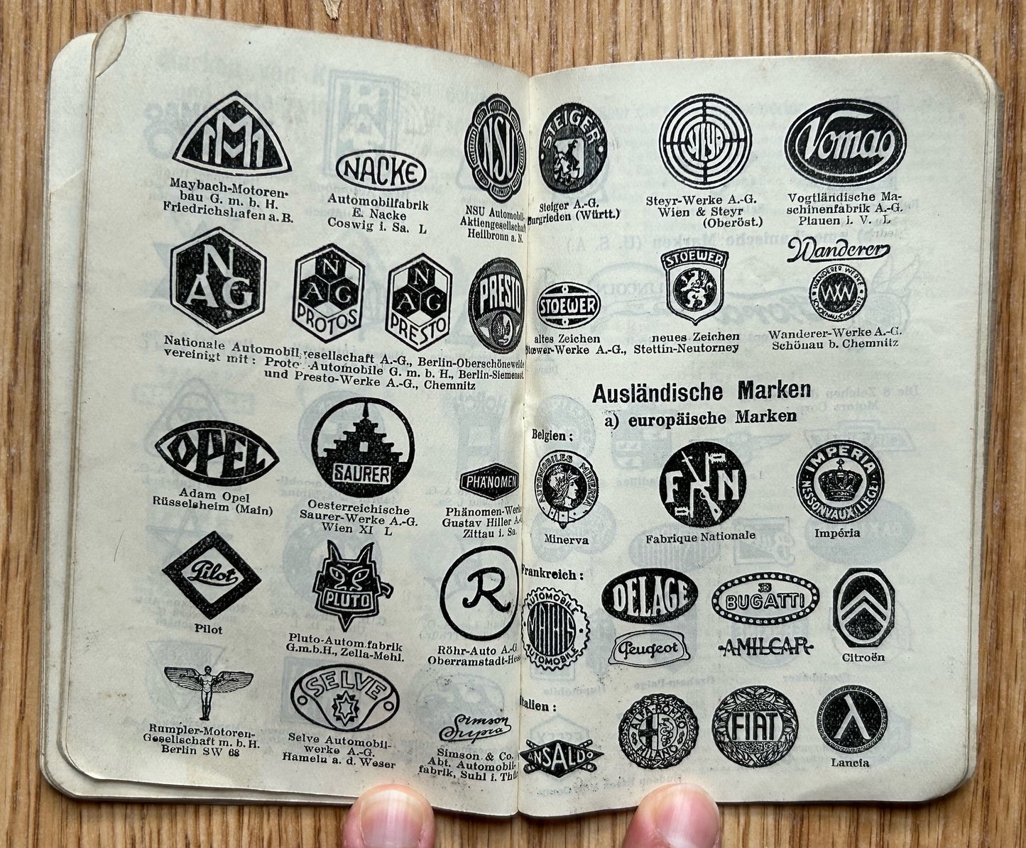 1930 German pocket calendar / notebook