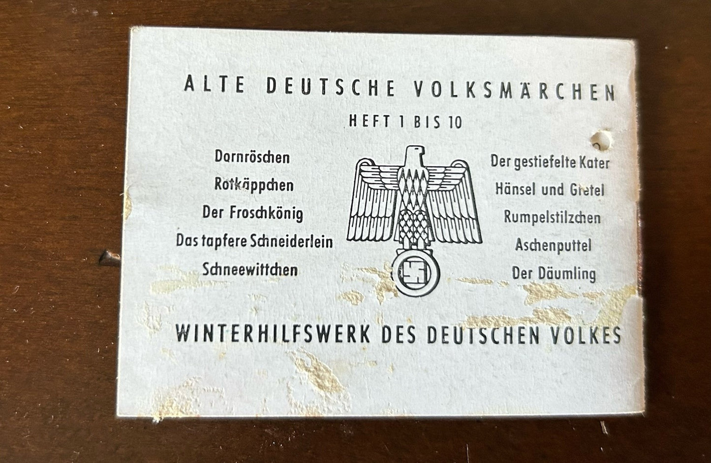 WHW donation booklet - Old German tales, vol 5