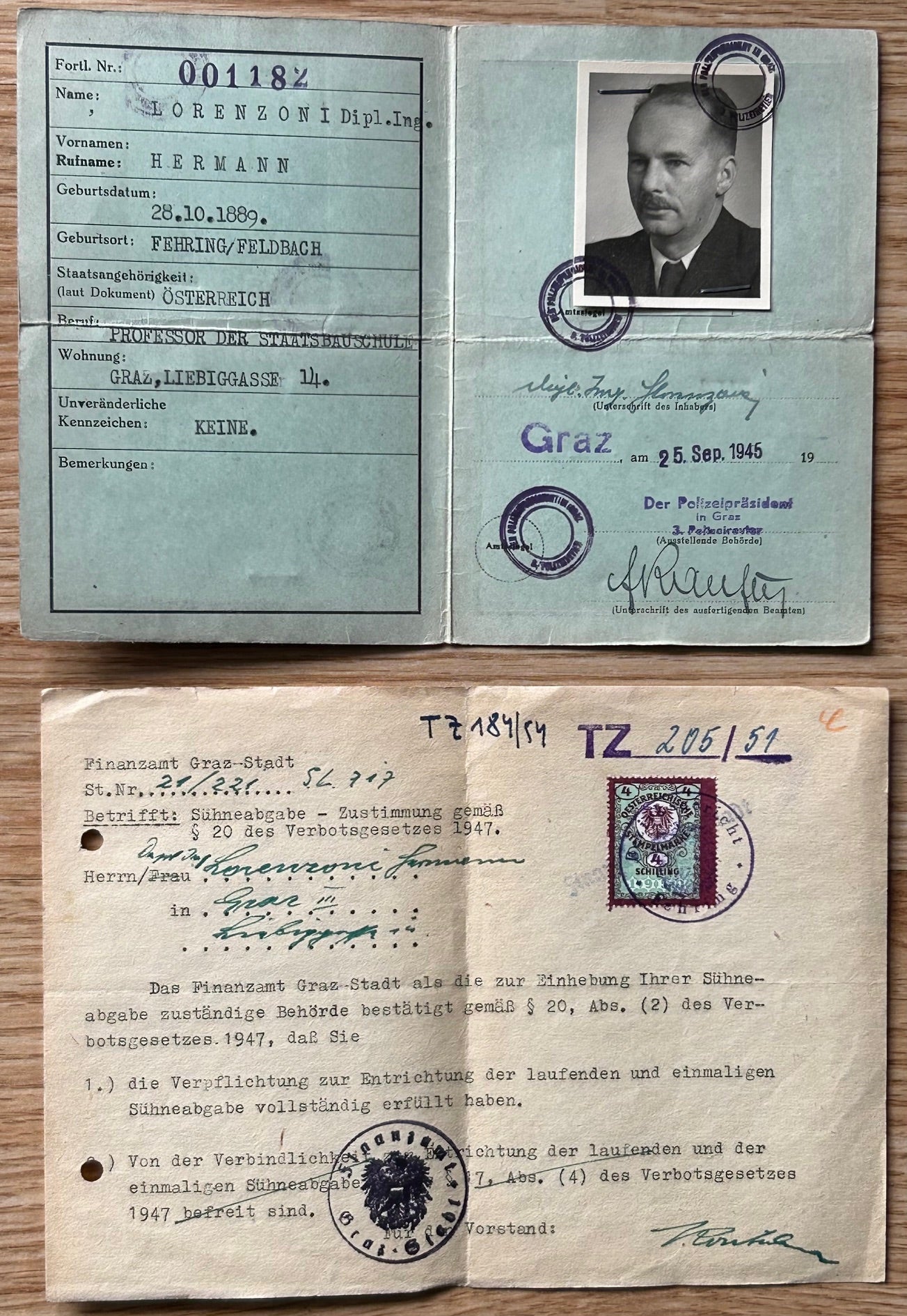 Document grouping - NSDAP member, Austrian engineer