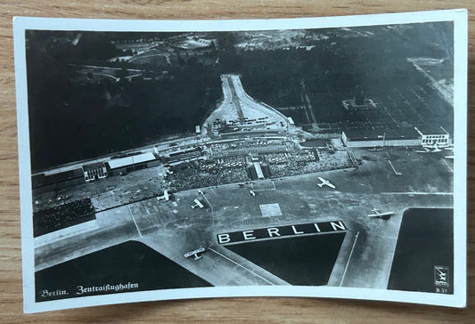 Berlin Tempelhof airport photo postcard