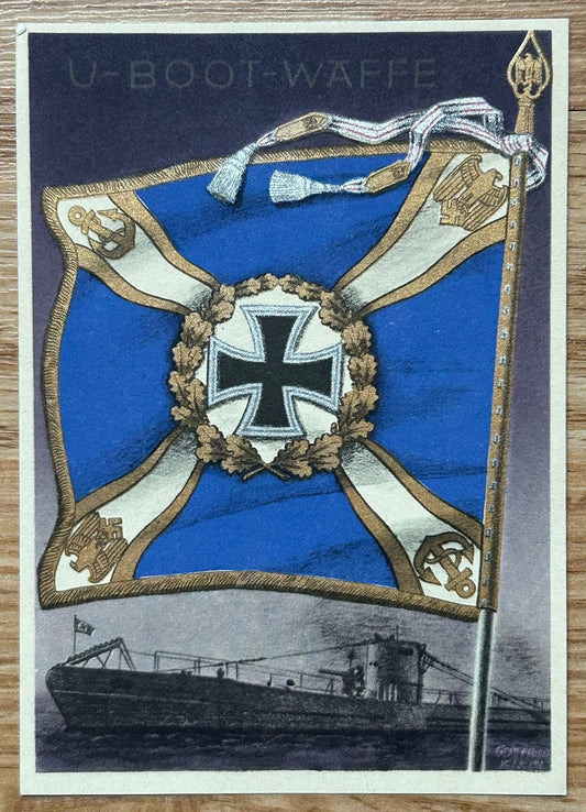 U-boot Waffen art postcard - Gottfried Klein standards series