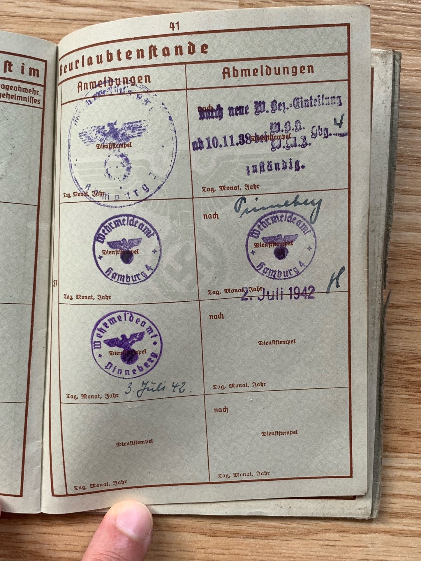 Wehrpass- Kriegsmarine, WW1 Marine / Seebataillon veteran