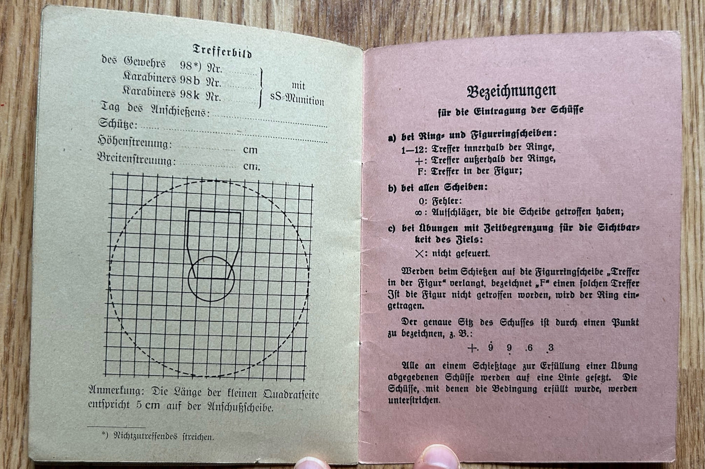 Schiessbuch / Target practice booklet - RAD member, occupied Czechia