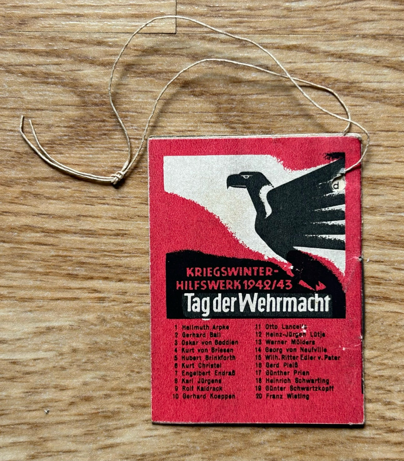 WHW donation booklet - General Otto Lancelle