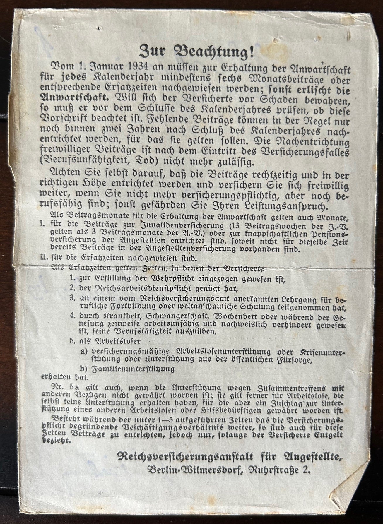 Arbeitsbuch - NSDAP office employee 1938-42
