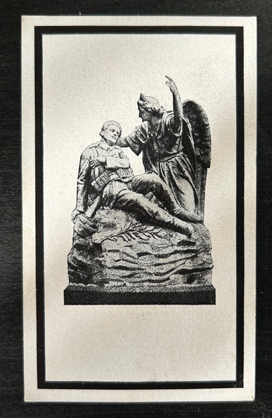 WW2 Death Card - Artillery soldier, KIA Orel July 43