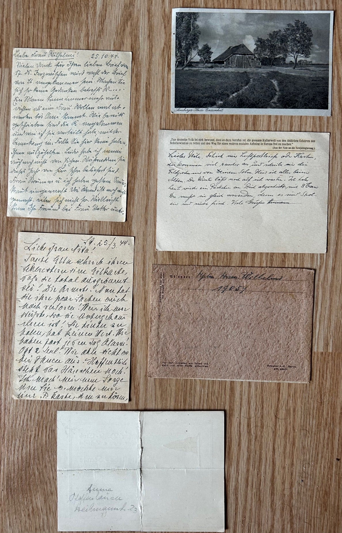 Feldpost letter / postcard grouping - Frankfurt resident