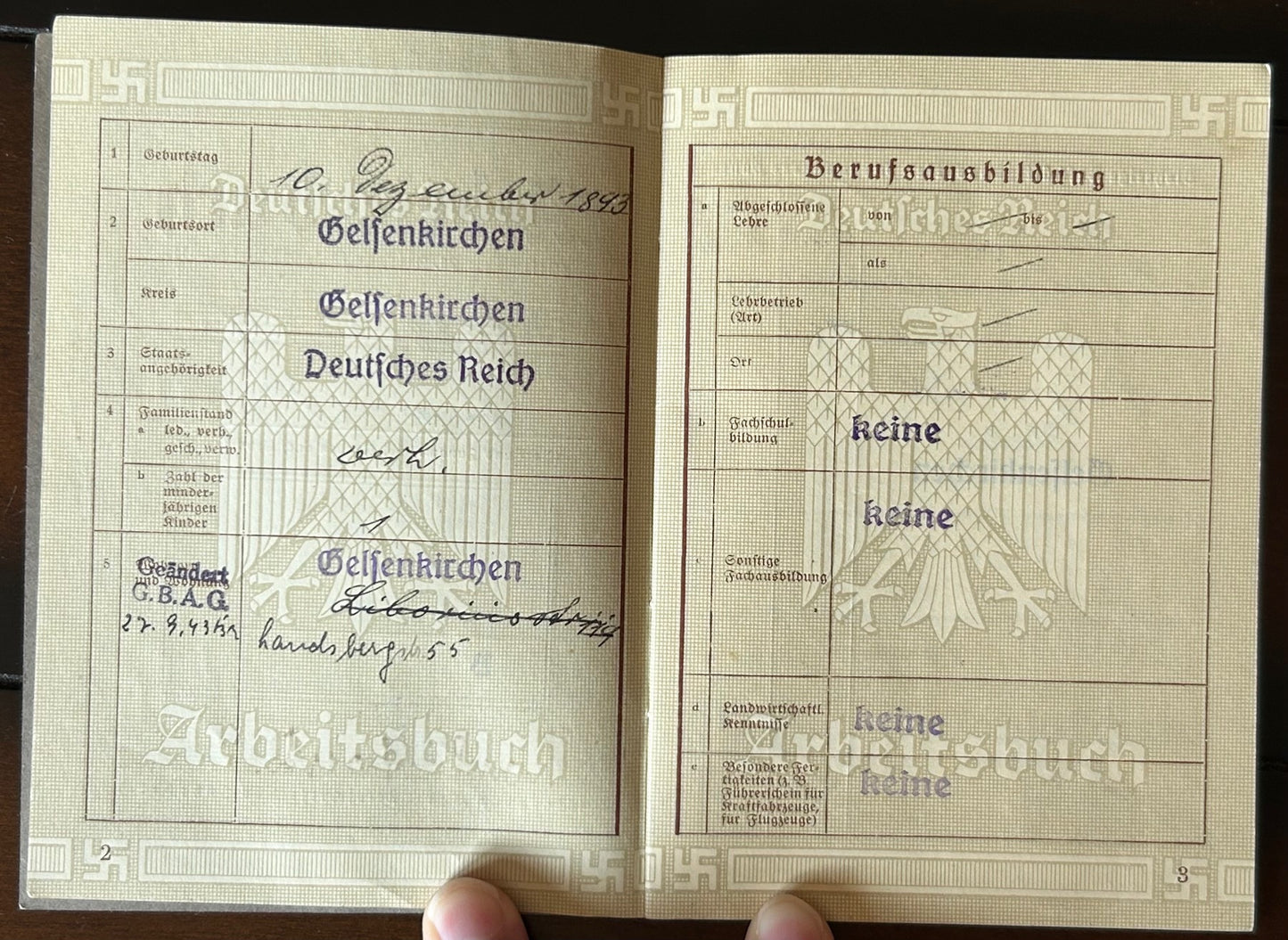 Arbeitsbuch - Gelsenkirchen coal miner