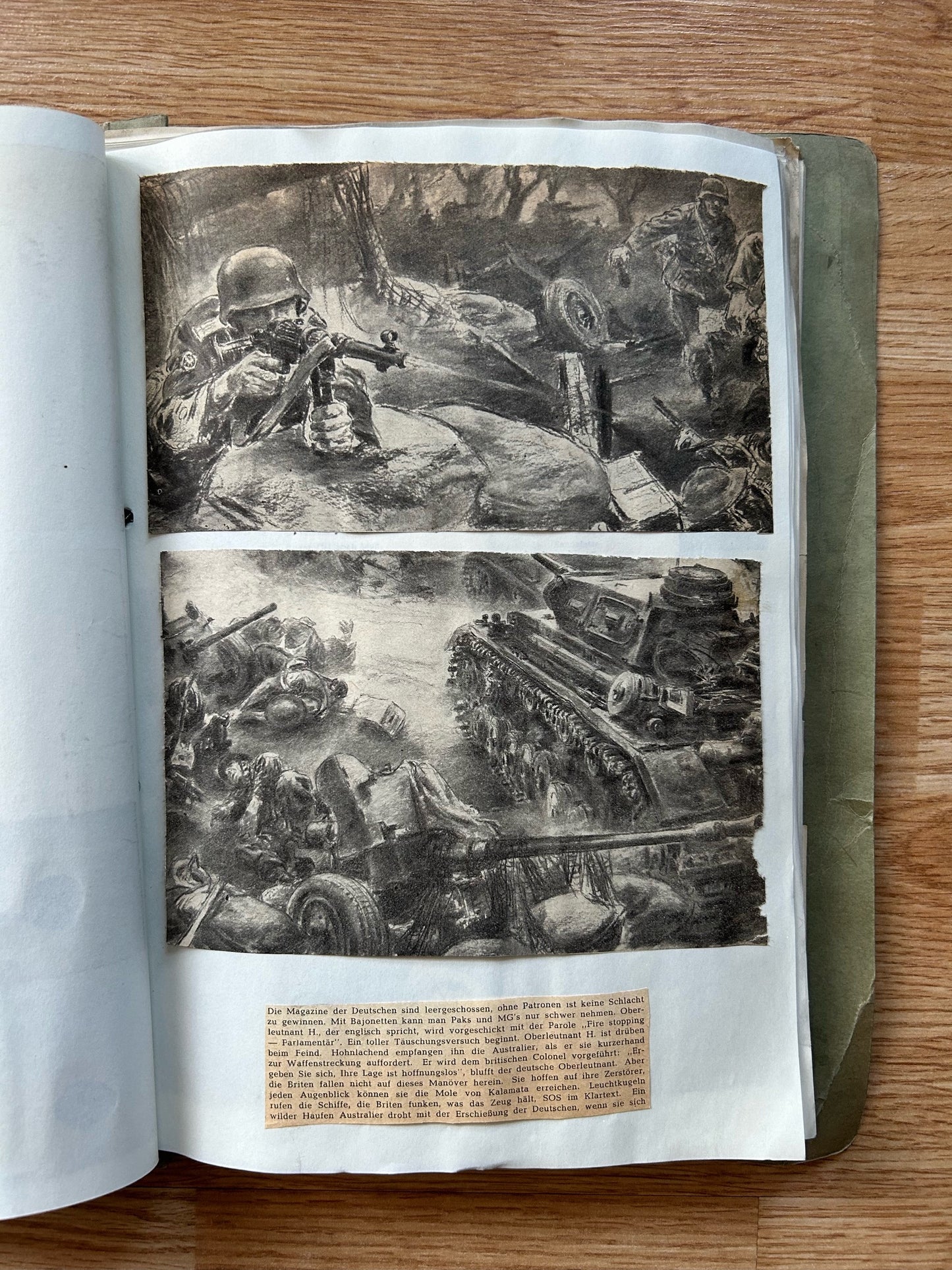 1942 German folder - postcards and newspaper clippings