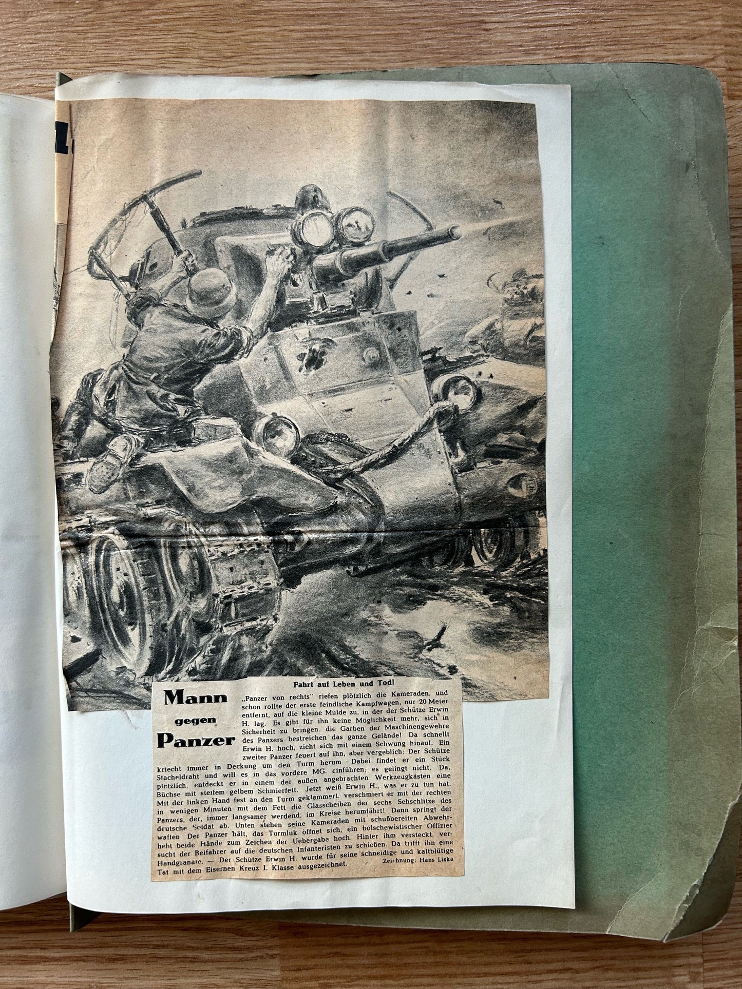 1942 German folder - postcards and newspaper clippings