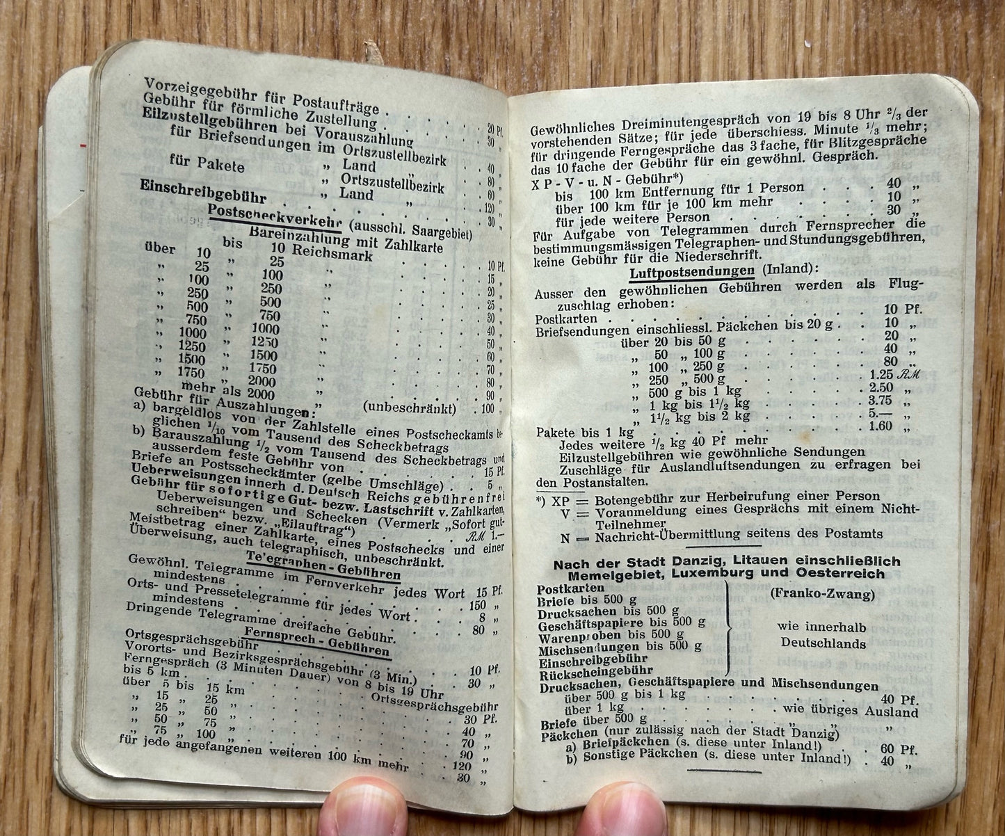 1930 German pocket calendar / notebook