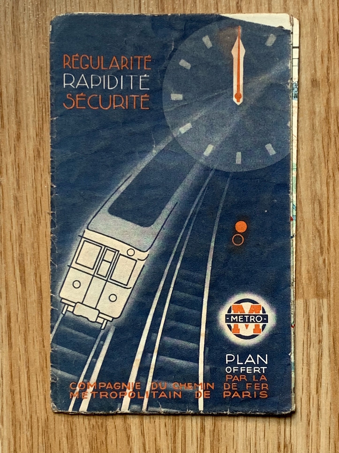 Map of the Paris metro - 1939
