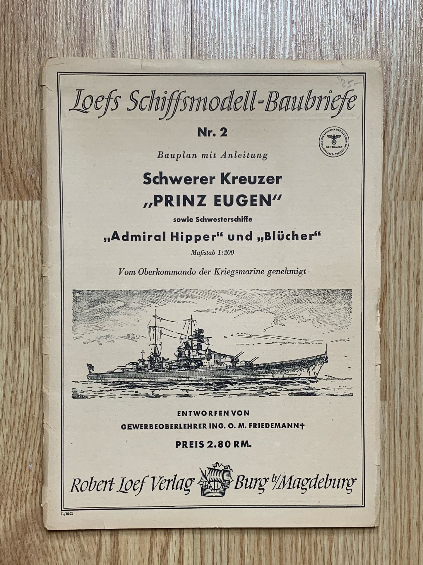 Kriegsmarine model kit for Heavy Cruiser Prinz Eugen