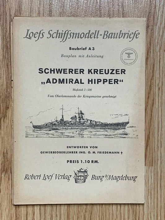 Kriegsmarine model kit for Heavy Cruiser Admiral Hipper