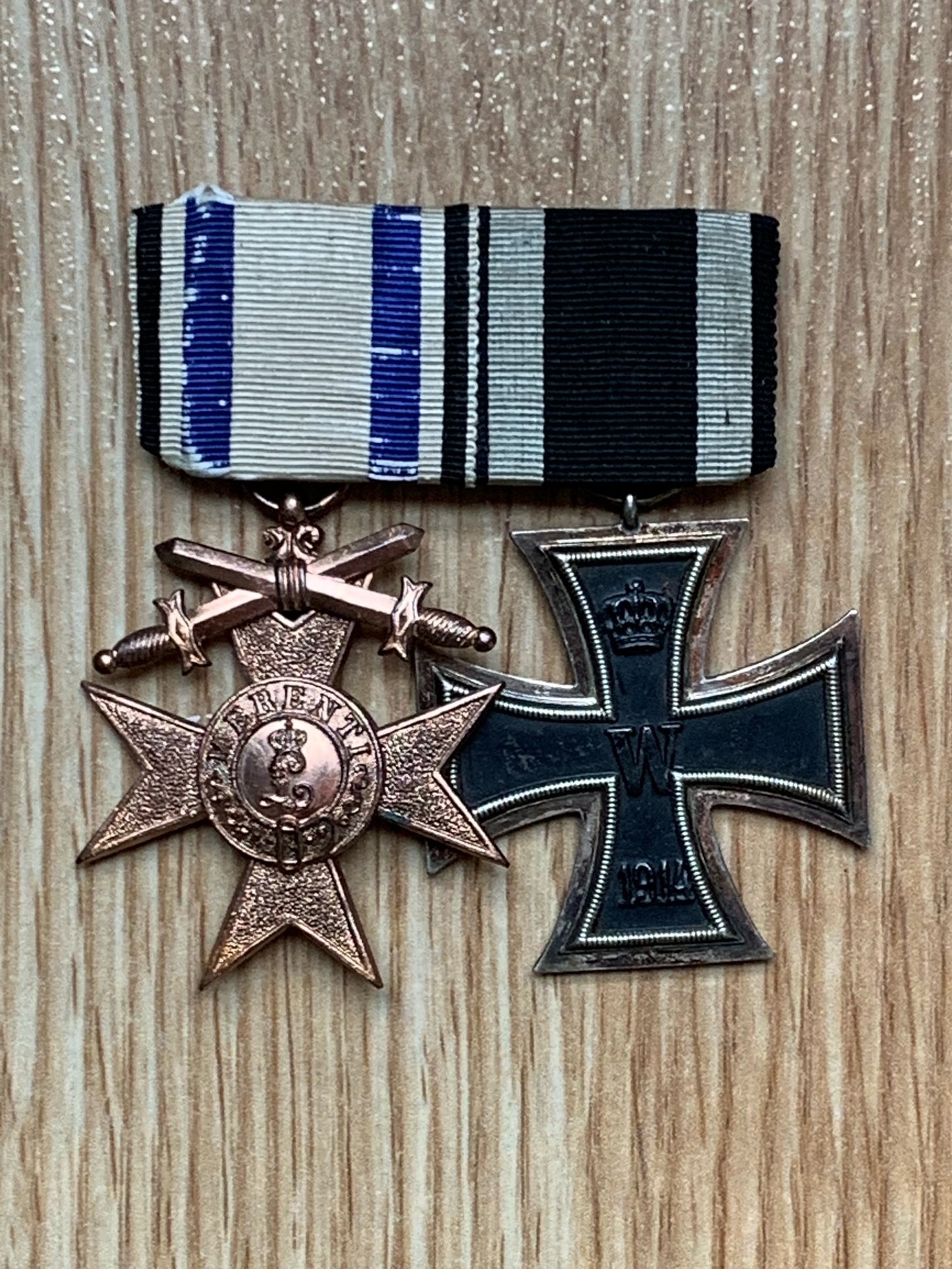 WW1 German Two-place ribbon bar, Iron Cross
