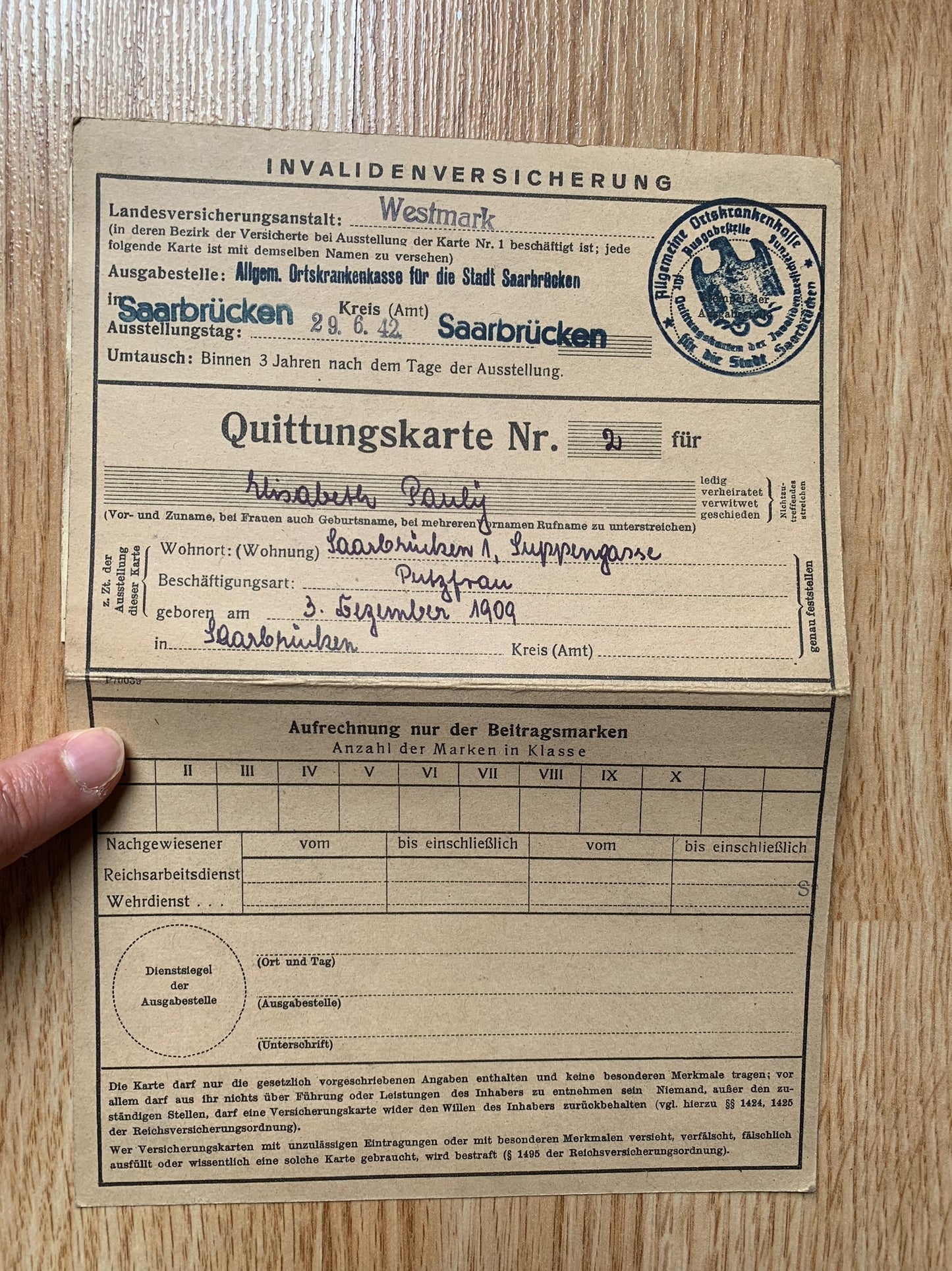 Arbeitsbuch and document grouping - same family